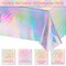4-Pack Iridescent Plastic Tablecloths - Shiny Disposable Laser Rectangle Table Covers with Holographic Foil, Ideal for Parties, Birthdays, Bridal Showers, Weddings, and Christmas (54" x 108")